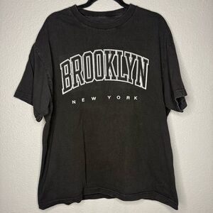 Pac Sun Brooklyn New York Black Graphic Tee- OS